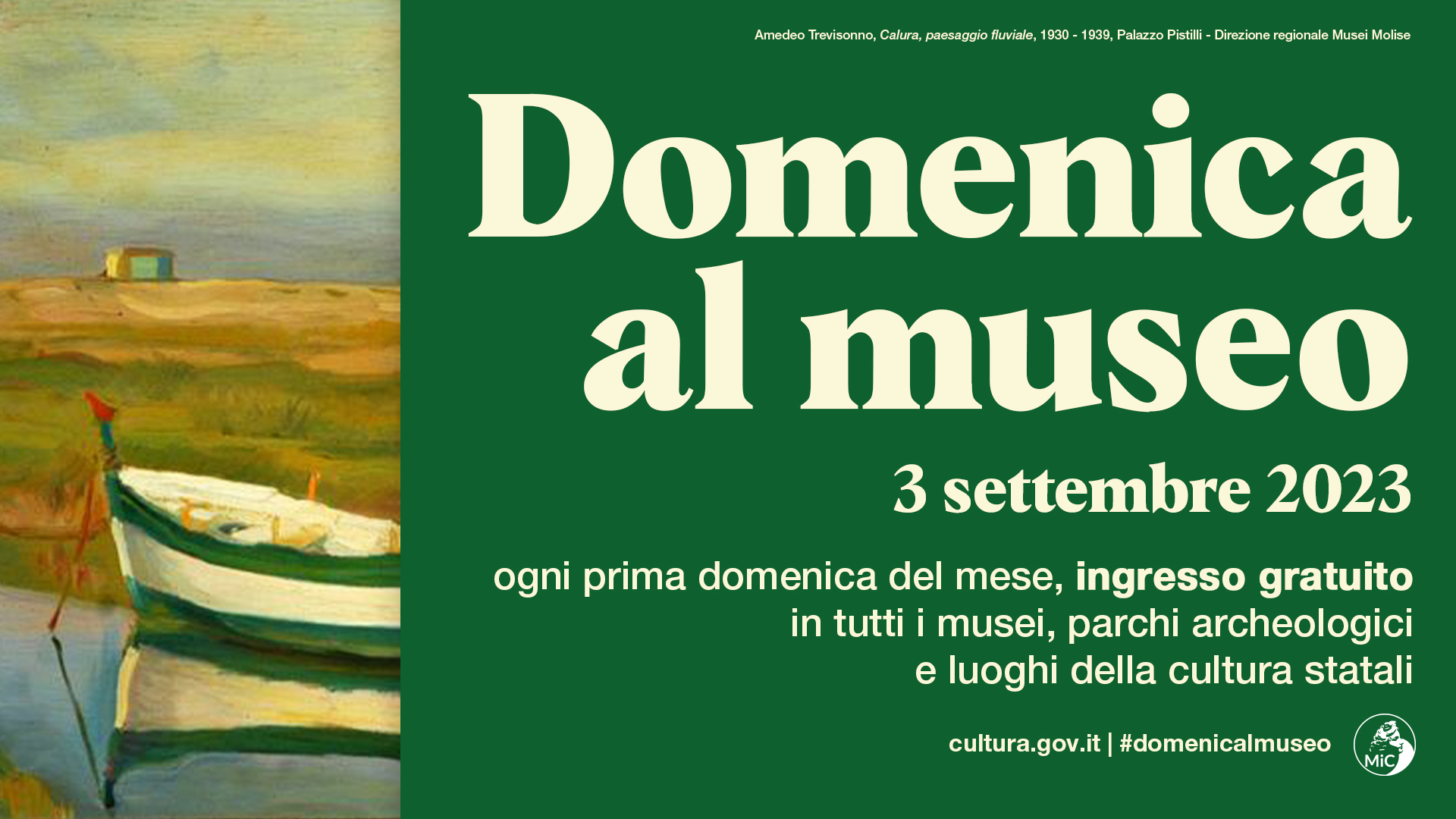 Domenica al museo – 3 Settembre